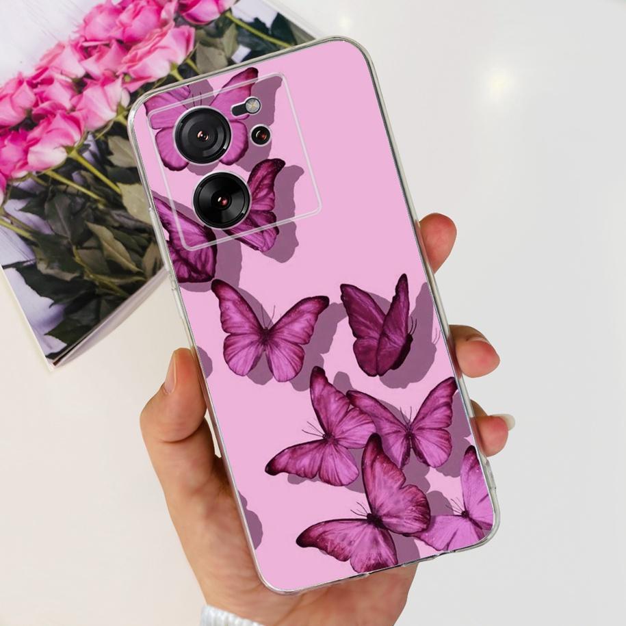 For Xiaomi 13T Pro Case Fashion Flowers Shockproof Soft Silicon Protector Clear Coque For Xiaomi 13T Phone Cases Mi 13TPro Funda