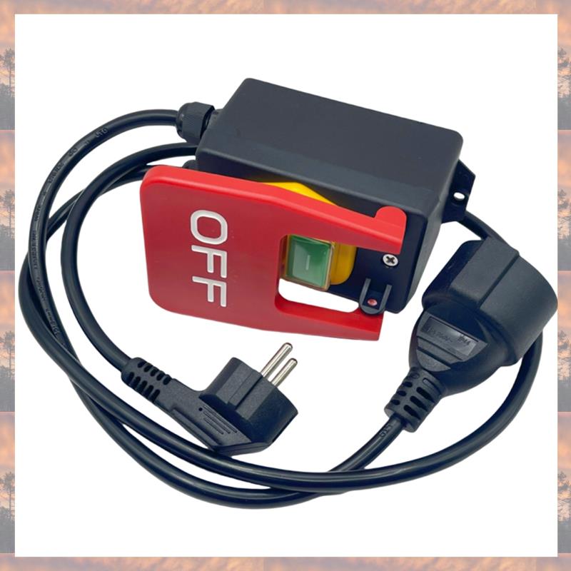 2025 Trend 220V Single-Phase On/Off Switch, Safety Switch, Zero Voltage Switch With Socket, Emergency Off Switch EU Plug