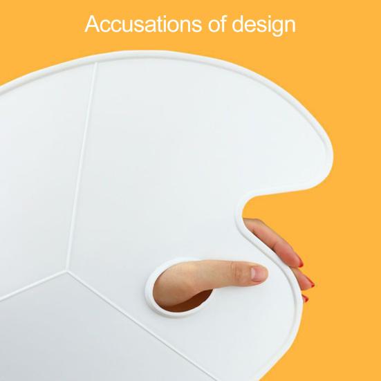 Partitioned Paint Palette Oval with Thumb Hole, Portable Artist Art Color Mixing Tray Painting for Acrylic Oil Watercolor
