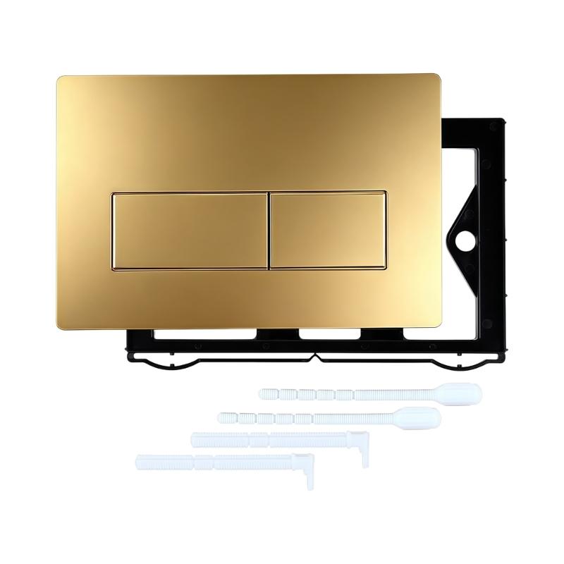 Upgrades Water Tank Button Panel Plastic Construction Easy Installs Strong Bathroom Flush Panel for Bathroom