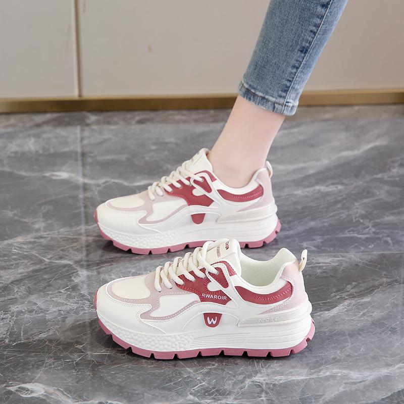 

Forrest Gump shoes new pink sneakers dad shoes show feet small spring and autumn breathable 35