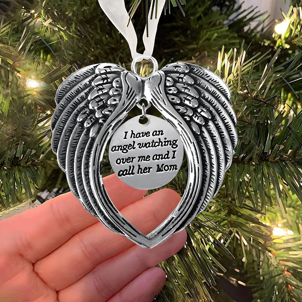 Heart Beautiful Shaped Angel Wings Memorial Ornament For Loved Ones Remembrance