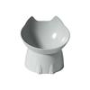 1pc WhiskerWare Elevated Cat Bowl, Anti-Tip Plastic Raised Pet Feeding Dish with Tilted Edge, Neck Protection Kitty Food