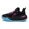 LiNing Youth  Performance Anti-Slip Shock Absorbing Durable Lightweight Rebound Low-Top Basketball Shoes Kids sneakers Black Pink YKBS092-7
