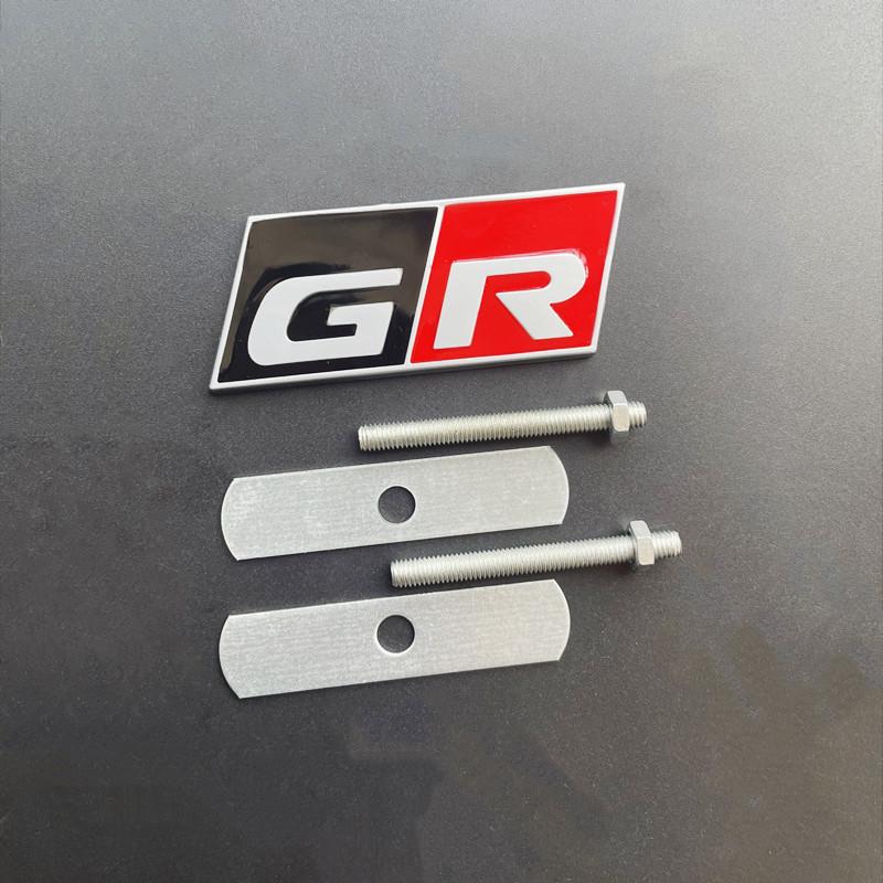 3D Metal GR Logo Car Front Grill Emblem Trunk Badge For Toyota Yaris CH R RAV4 Corolla Revo Hilux GR Sport Sticker Accessories HH0