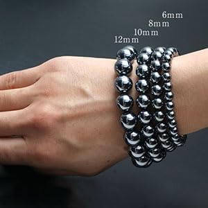[OVER-9] Terahertz Crystal Bracelet, Star Cut, 6mm, Authentic, Raw Stone (Wrist Circumference: 14cm)