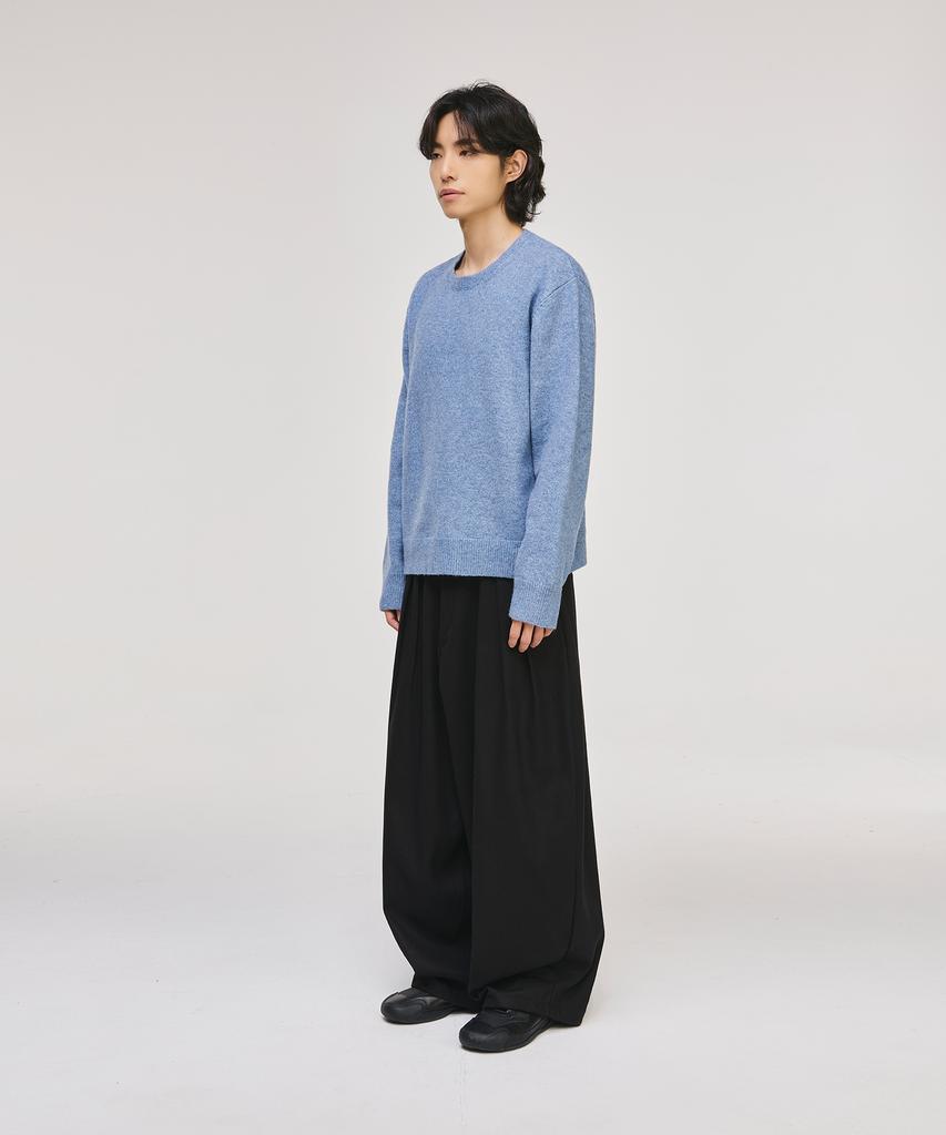 SIGNATURE Blend Shade Round Neck Knit [Light Blue]
