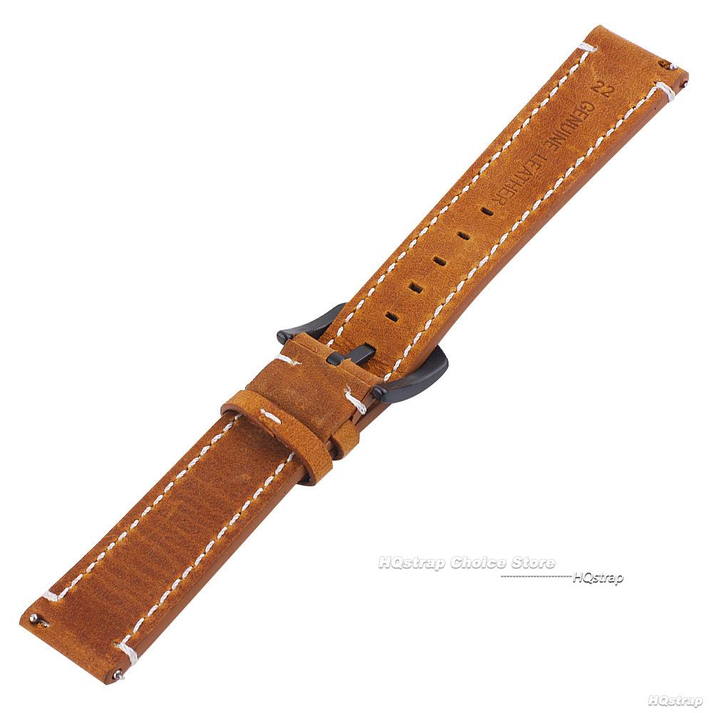 Vintage Leather Watchband for Seiko 18mm 20mm 22mm 24mm High Quality Retro Calf Leather Watch Strap Genuine Leather Bracelet