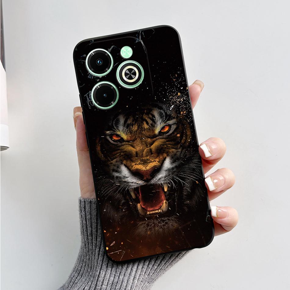For Infinix Hot 40i Case Hot40i Fashion Marble Black Silicone Soft Phone Case For Infinix Hot 40i 40 i X6528B Back Cover Fundas