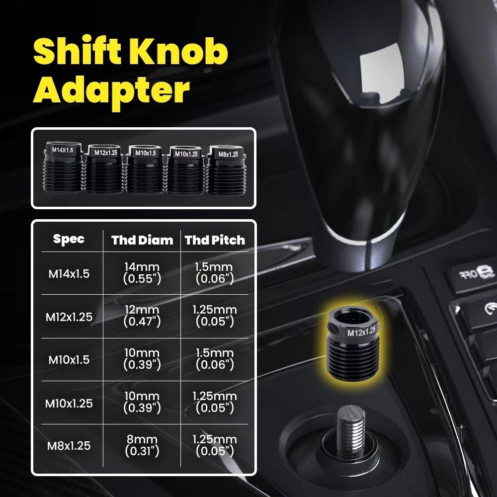 Aluminum Material Shift Knob Adapter Inside Thread Transmission Knob Adapter Thread Adapter