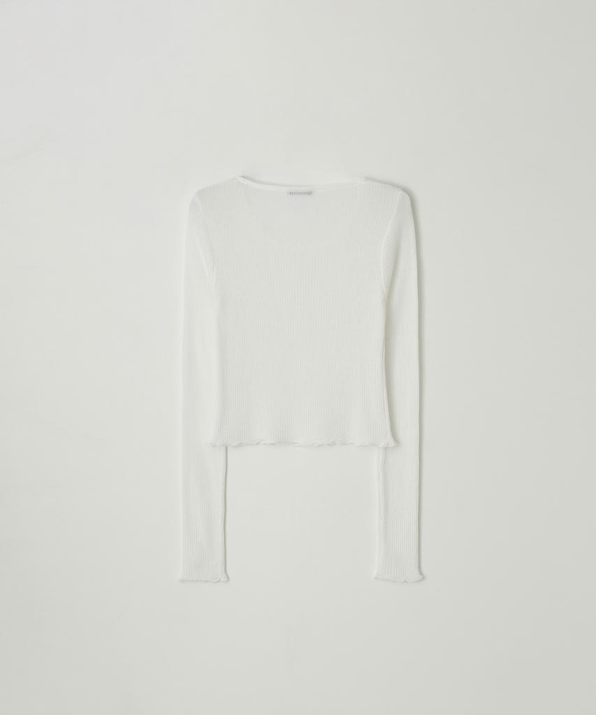 BUT'TON See-Through Long Sleeve Knit (Ivory)
