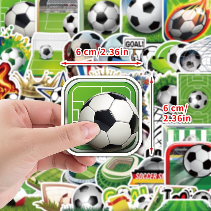 50Zhang Football Graffiti Stickers Sports Ball Decorative Stickers Creative Football Stationery Stickers