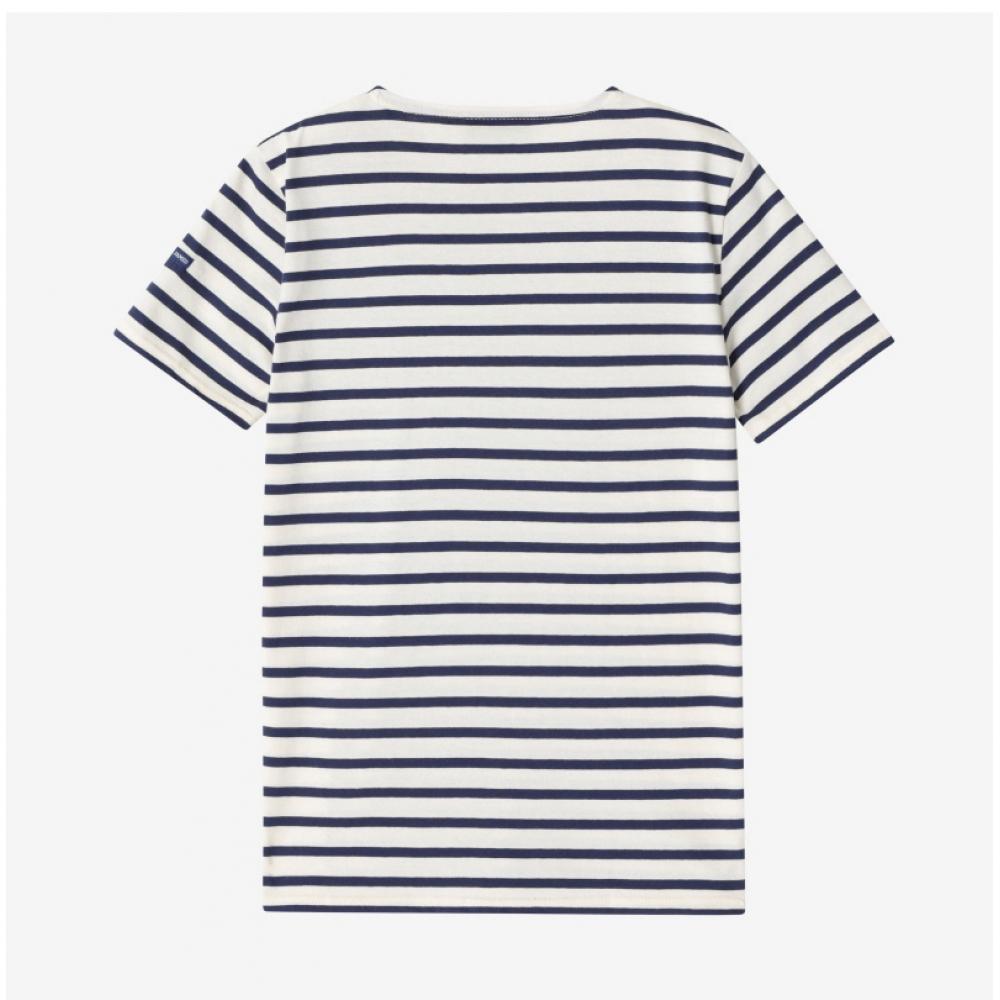 SainT James Kids T shirT Modern sTripe 2068 Ecru Marine