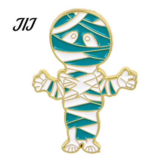 Alloy Decorative Brooches Halloween Enamel Brooch Pin, Cartoon Ghost Witch Hat Black Cat Spider Badge for Jackets Backpacks Hats Scarves Zinc