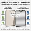 Food Grade Double Sided Cutting Board Antibacterial Stainless Steel Wheat Straw Portable for Picnic Outdoor Camping Cooking