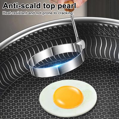 Stainless Steel Egg Ring Non-Stick Fried Egg Mold Heart Round Flower Five-pointed Star Shapes Breakfast Cooking Tools