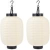 Outdoor Decor Japanese Hanging Lantern Lamp, 2pcs Paper Folding Lantern Lamp Hanging Oval Japanese Style Outdoor Decor