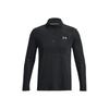 Solid Color Stand Collar Pullover Long Sleeve T-Shirt Men Tops Black 1378168-001