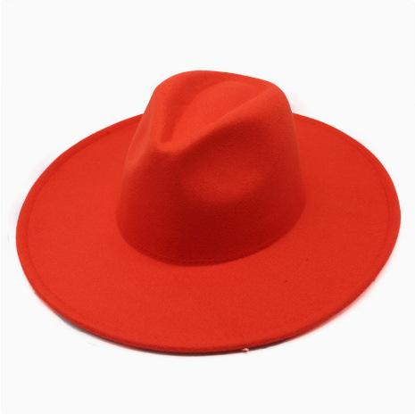 Cappello a tesa larga con visiera piatta da coppia uomo e donna autunno e inverno cappello a cilindro di lana cappello da jazz da gentiluomo