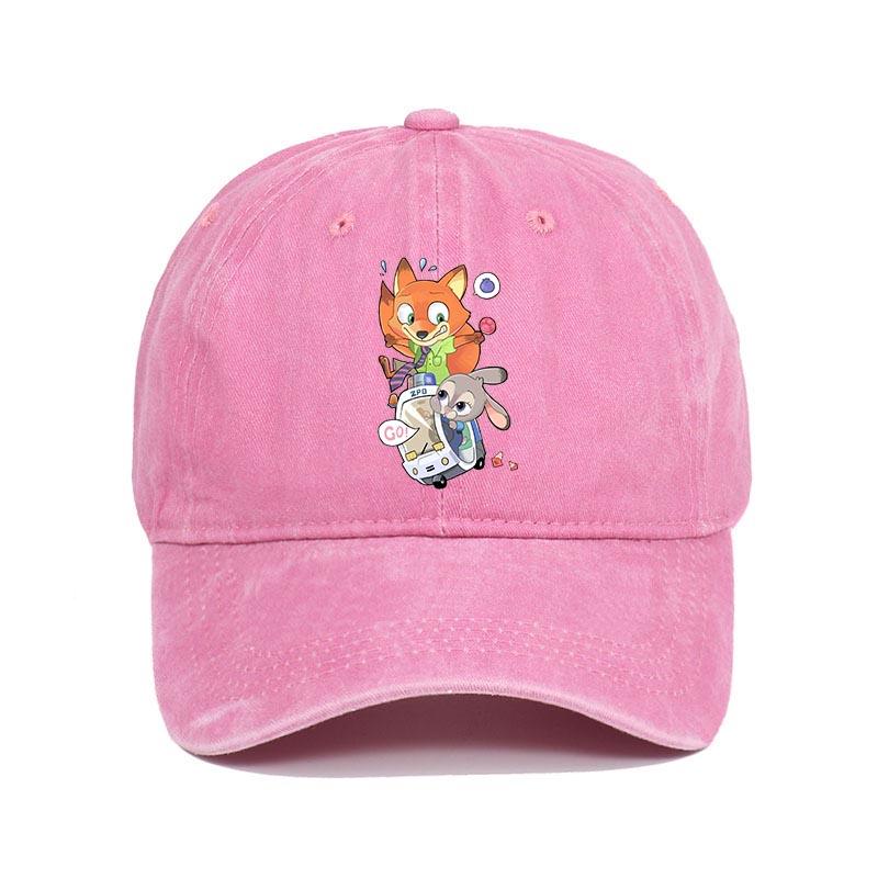 Cartoon Zootopia Aufdruck Baseballkappe Nick Judy Trucker-Mütze Herren Damen Paar Retro Sommer Lässig Outdoor Verstellbar Papa-Hut