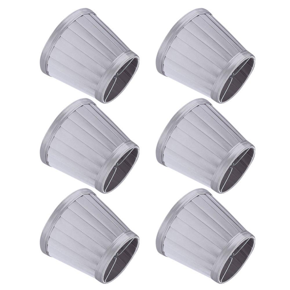 6PCS Clip On Design Lamp Cover 4.3 inch Height Small Lamp Shades Unique Lampshade Table Lamp