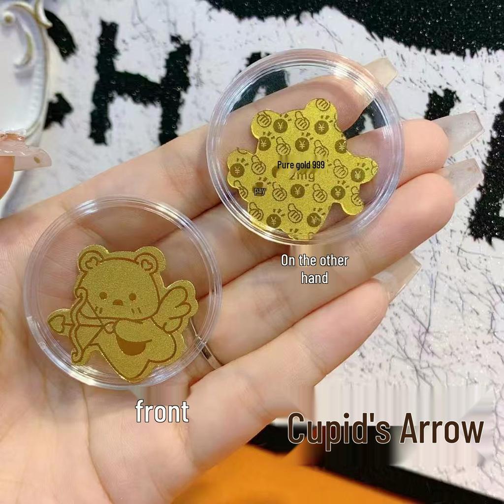 Gold Mobile Sticker 999: 2mg Gold Charm for Prosperity and Success