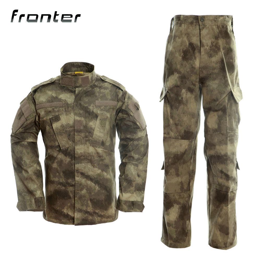Fordan ACU Second Generation Foreign Camouflage Kit + Outdoor Scratch Resistant Training Clothing for Camouflage Enthusiasts