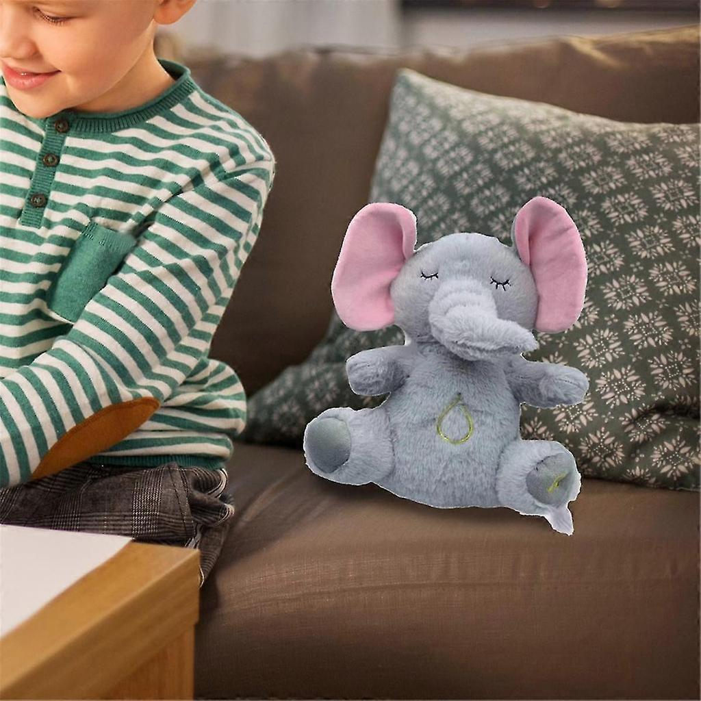Calming Elephant Breathing Sleep Buddy, Portable Plush Baby Toy