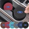 Badge Car Cup Coaster Waterproof Non-Slip Sift-Proof Spill Saucer For F150 Focus Ranger Fiesta Transit Mustang Mondeo MK2 MK3 Fusion