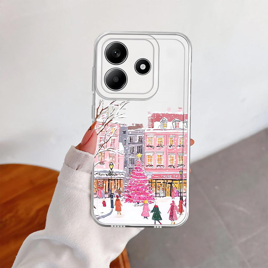 Winter Village Christmas Soft Phone Cover Case for Xiaomi Redmi Note 14 Pro Plus 9 10 14C 12S 10S Note 13 A4 12 11S 13C 11