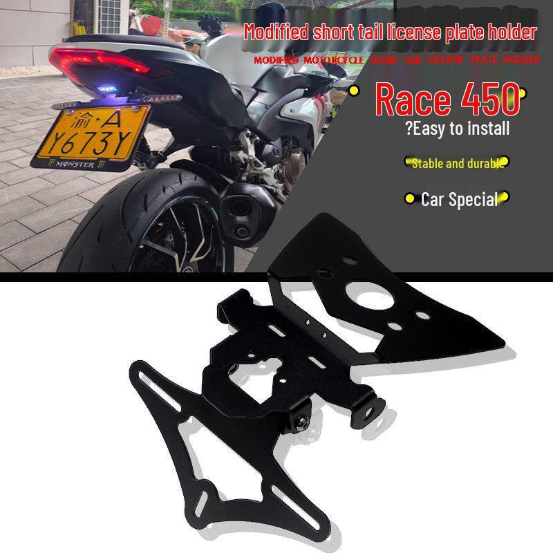 Foldable Stainless Steel License Plate Holder for Qianjiang Sai 450 Modified Motorcycles