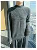 2024 Autumn/Winter Women's Wool Sweater: Thickened, Half-High Collar, Cable Knit, Loose Fit