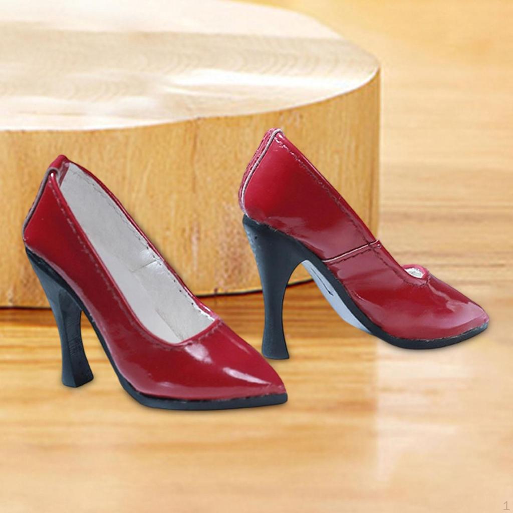 1/4 BJD Doll Shoes High Heels Model Accessories Realistic Miniature Heeled for