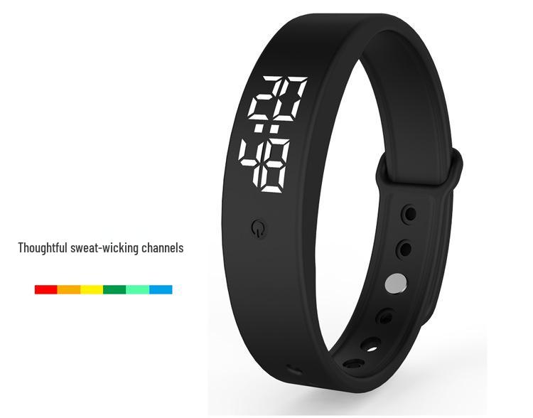 V9 Smart Temperature Monitoring Bracelet: All-Weather Body Temp Tracker with Vibration Alerts, Stopwatch, and Alarm Clock.