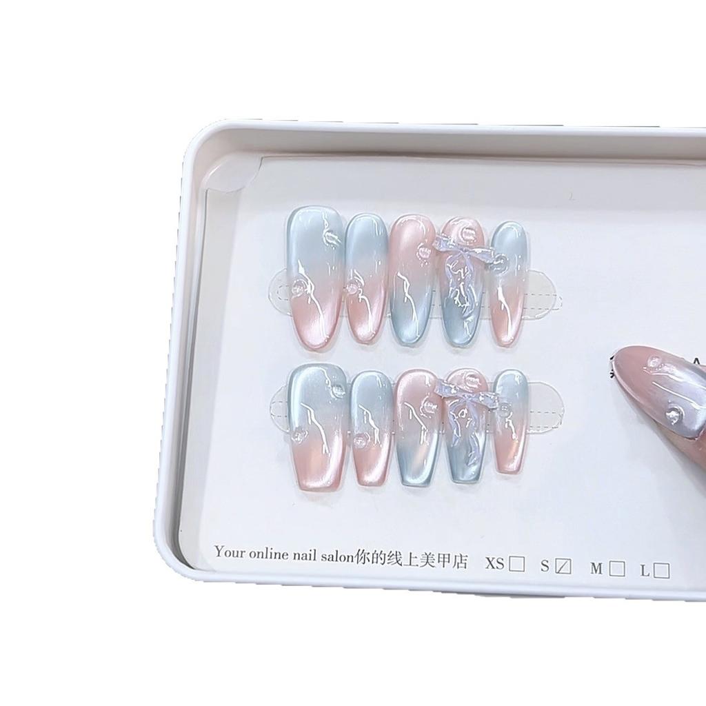 Pure Hand-kneaded Mint Soda Relief Butterfly Metering Cat Eye Wear Nail Art Patch