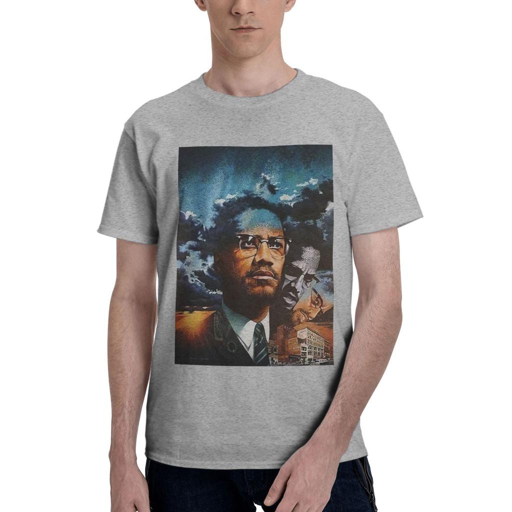 Malcolm X Graphic 100 Cotton Casual Breathable Confortable Manga Funny TShirt For Men Clothes Men