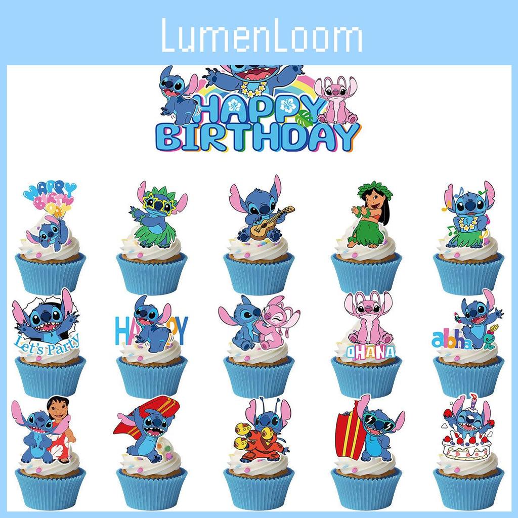 Birthday Cake Theme Inserts Set With Paper Decor For Events Celebration