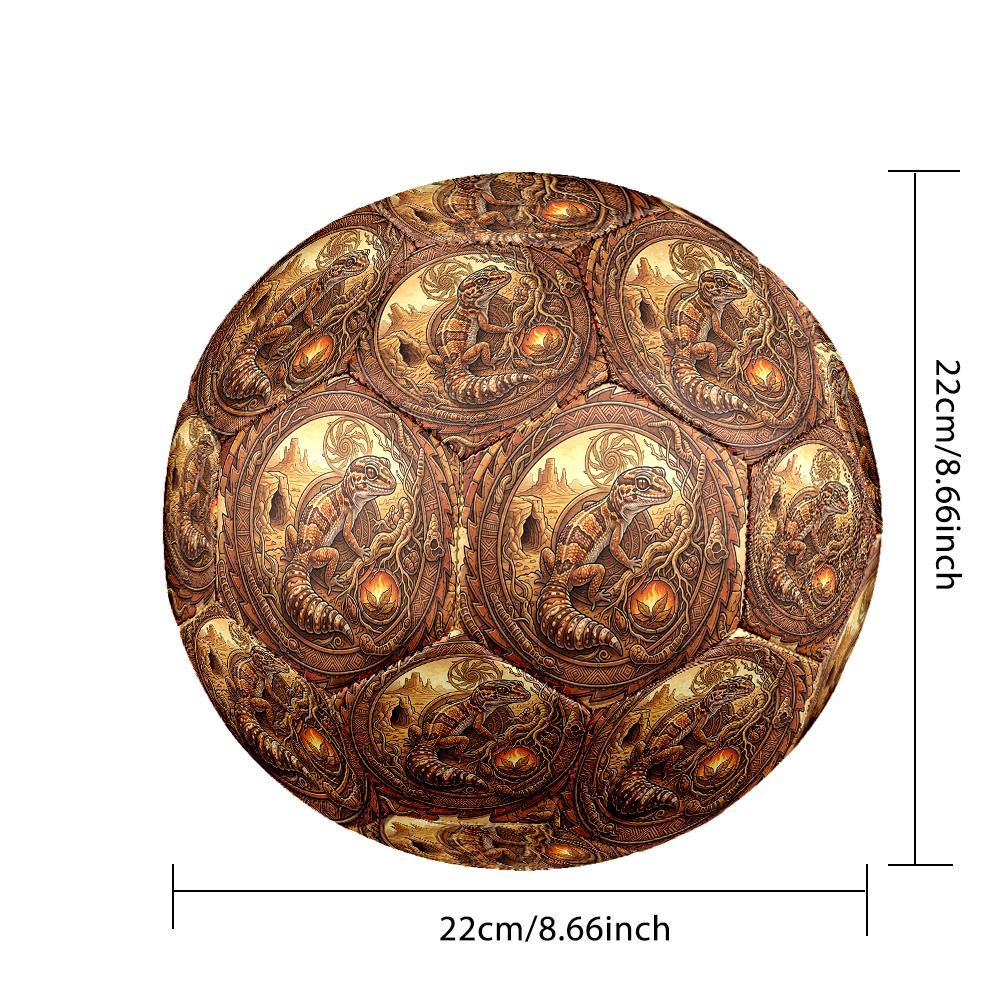 Desert Lizard Mythology Round Football Size 5 Adult Ball Suitable for Training Matches and Outdoor Team.
