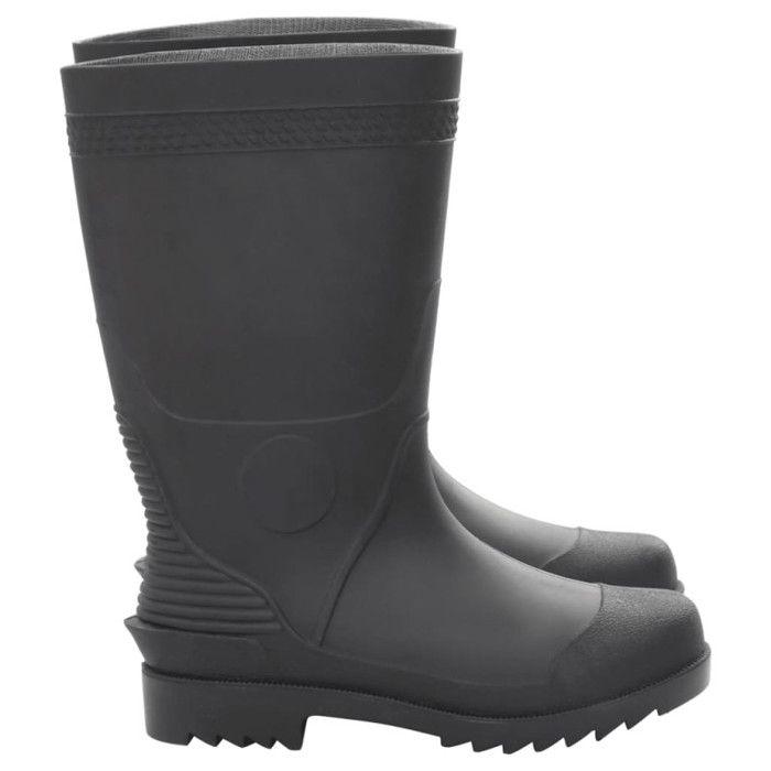 VidaXL Bottes de pluie noir taille 38-46 PVC
