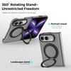 Case For Iphone Duo Business Leather Texture Rotating Bracket Case Magnetic Wireless Charging Charging Phone Cover