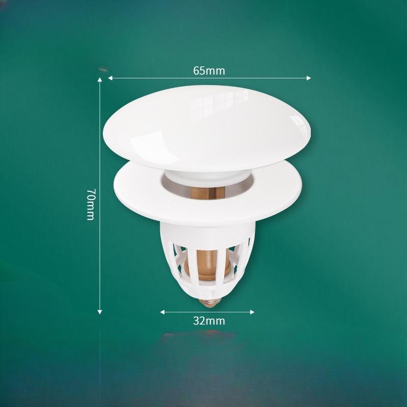 Белая керамическая раковина, Кран с пружинным механизмом, Раковина для мытья рук, Керамическая верхняя крышка с кнопкой-толкателем, Пробка от протечек, Керамическая раковина 1pc