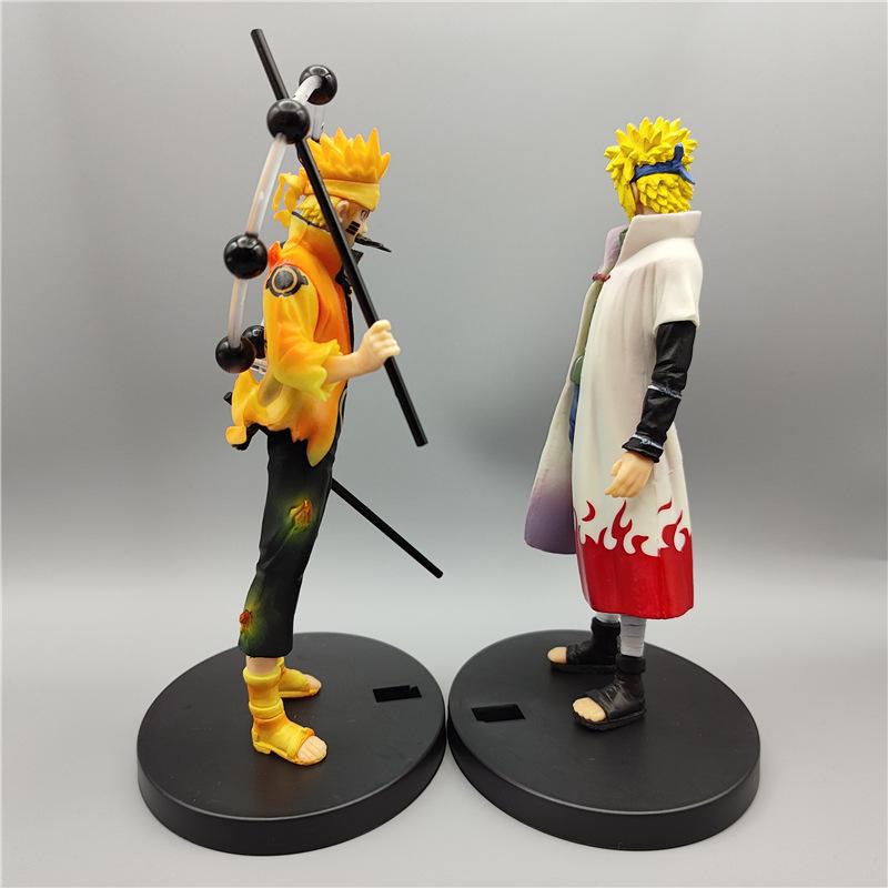18cm Anime Naruto Shippuden Naruto Uzumaki Namikaze Minato Action Figure Doll Model Decoration Desktop Toys Gifts