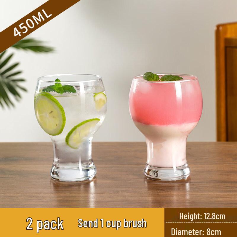 ZISIZ Handmade Glass Goblet for Wine & Cocktails