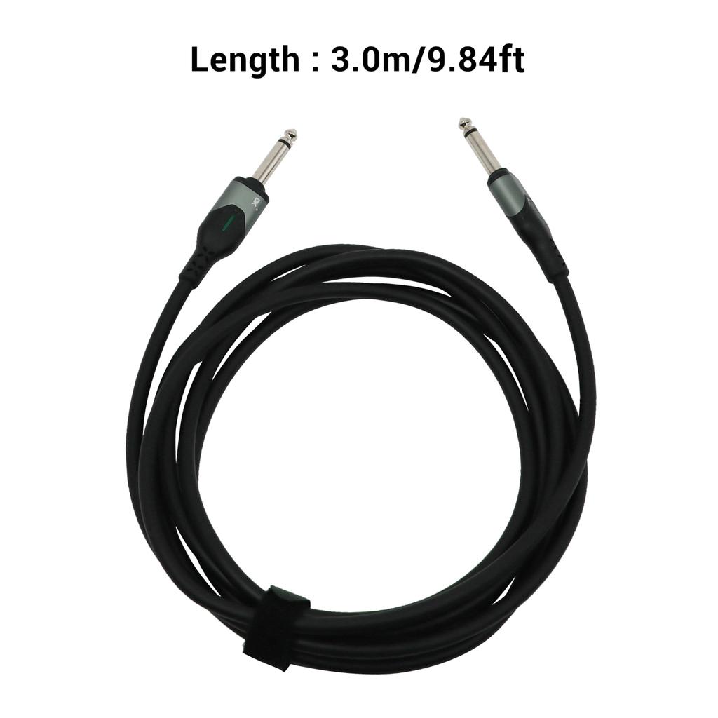DK Guitar Connecting Cable 6.0 Meters 20ft Instrument Cable Noise Reduction Audio Cable 6.35mm Male Jack Audio Cord for
