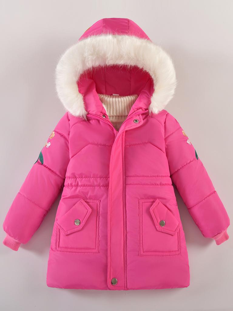 Girls thickened, children's cotton-padded clothes 3-7 years old