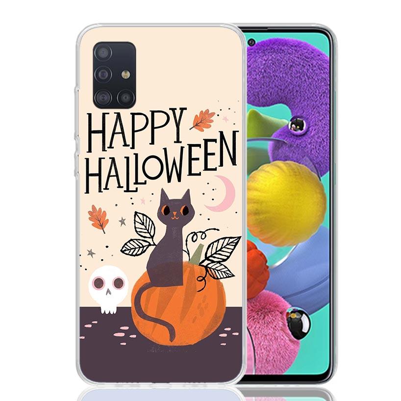 

Kitten Cat Christmas Pumpkin Phone Case for Samsung Galaxy A52 A51 A50S A12 A22 A32 A72 A10S A30S A31 A71 Note 20 Ultra 10 Plus Samsung A72
