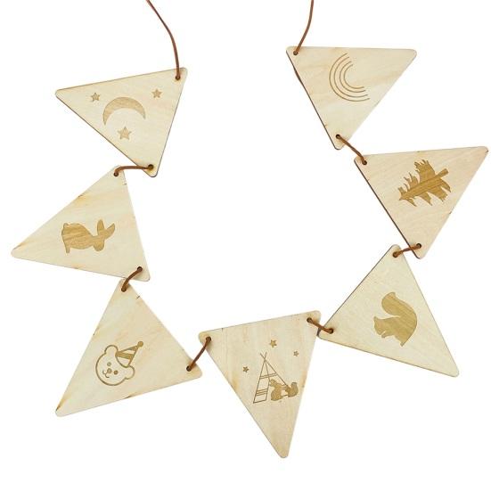 

Многоразовый Невыцветающий реквизит для вечеринки, прочный прочный макет сцены, деревянный подвесной баннер для дня рождения, детского душа, для дома B