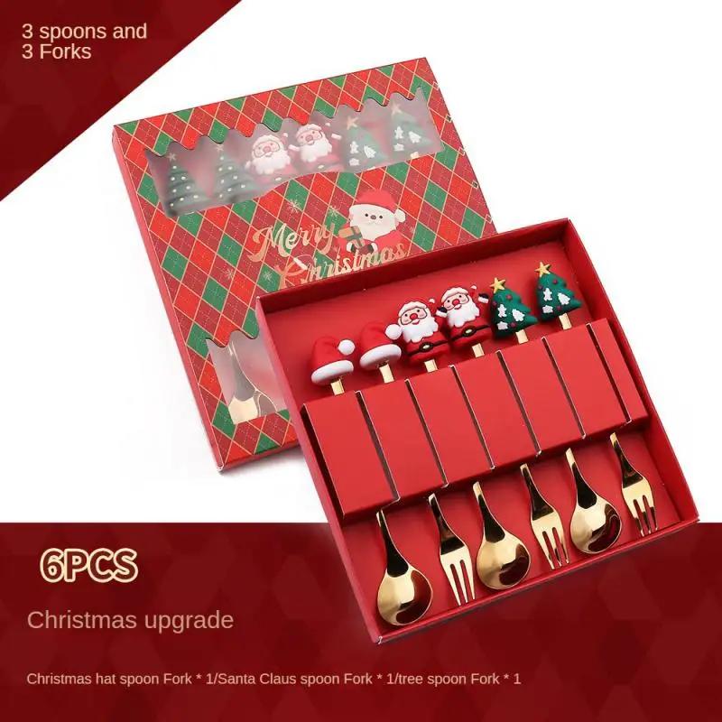 Spoon Fork Christmas Gift Tableware Durable Cute And Festive Design The Perfect Christmas Gift For Kids Coffee Spoon Elegant