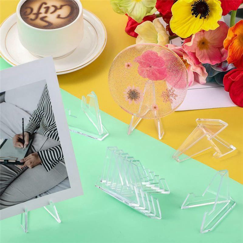 AEE4-Mini Acrylic Easel Display Stand, 36 Packs, Perfect For Displaying Sports Cards, Coins, Medals And More