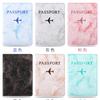 Macaron Farbe Marmor Muster Reisepasshüllen Ultradünne Dokumentenmappe Reise-Reisepasshalter Ausweishüllen Reiseaccessoires
